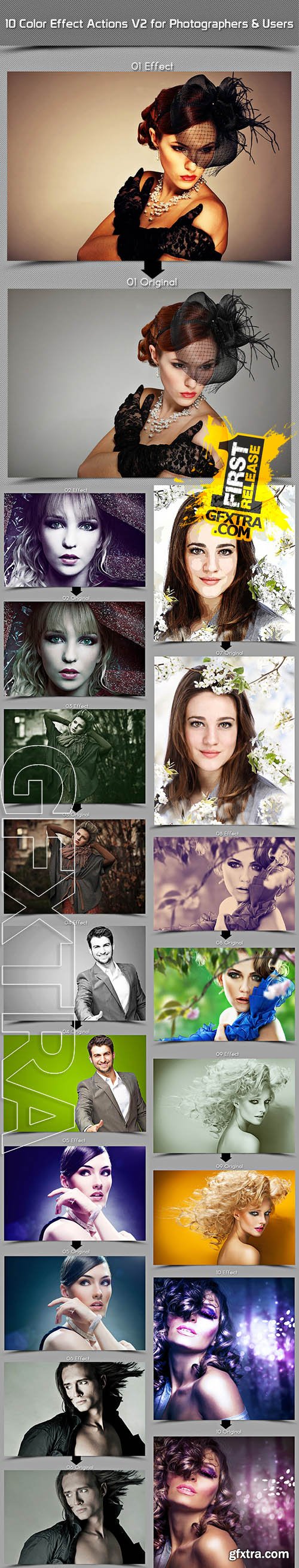 10 Color Effect Actions V2 For Photographers - GraphicRiver 10469610