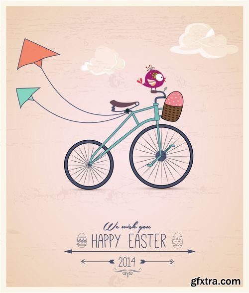 Vector - Happy Easter Card Greeting Card