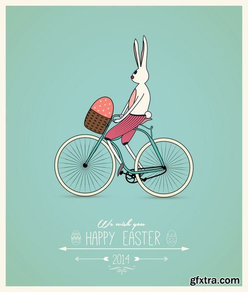 Vector - Happy Easter Card Greeting Card