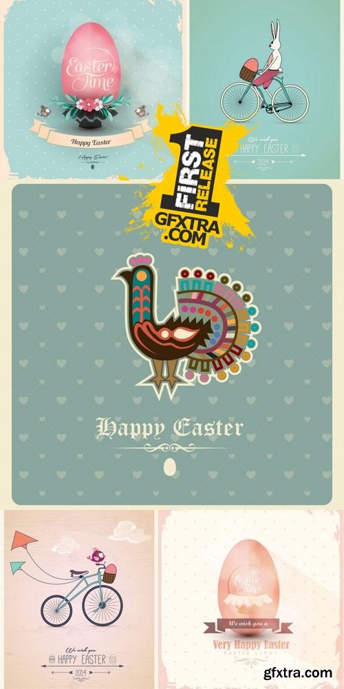 Vector - Happy Easter Card Greeting Card