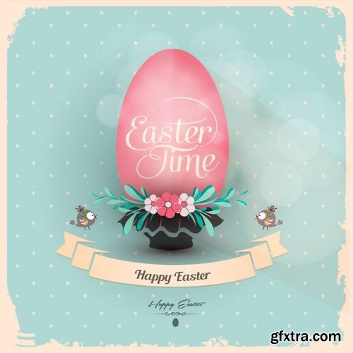 Vector - Happy Easter Card Greeting Card