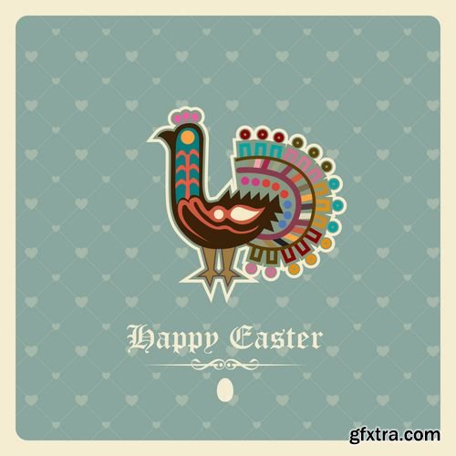 Vector - Happy Easter Card Greeting Card