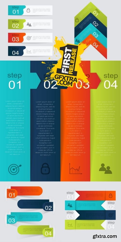 Vector Colorful Info Graphics for Your Business Presentations