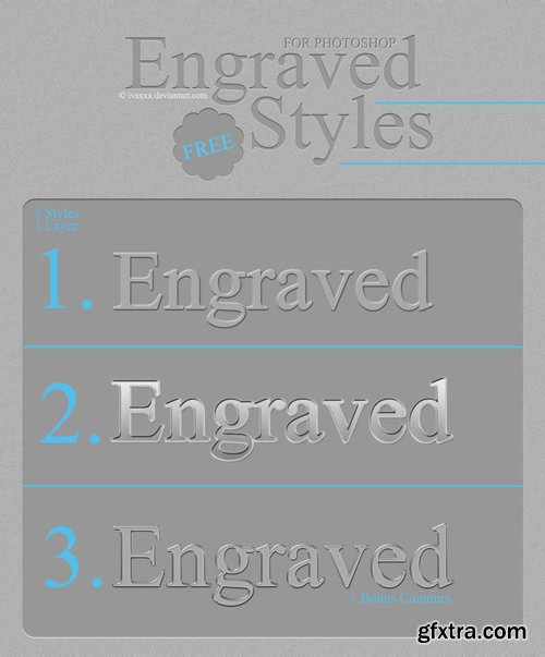 Engraved Photoshop Styles