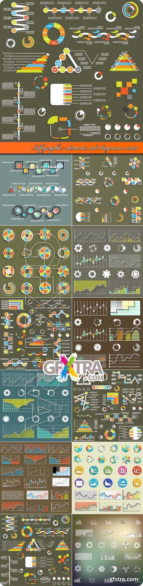 Infographic elements and diagrams vector