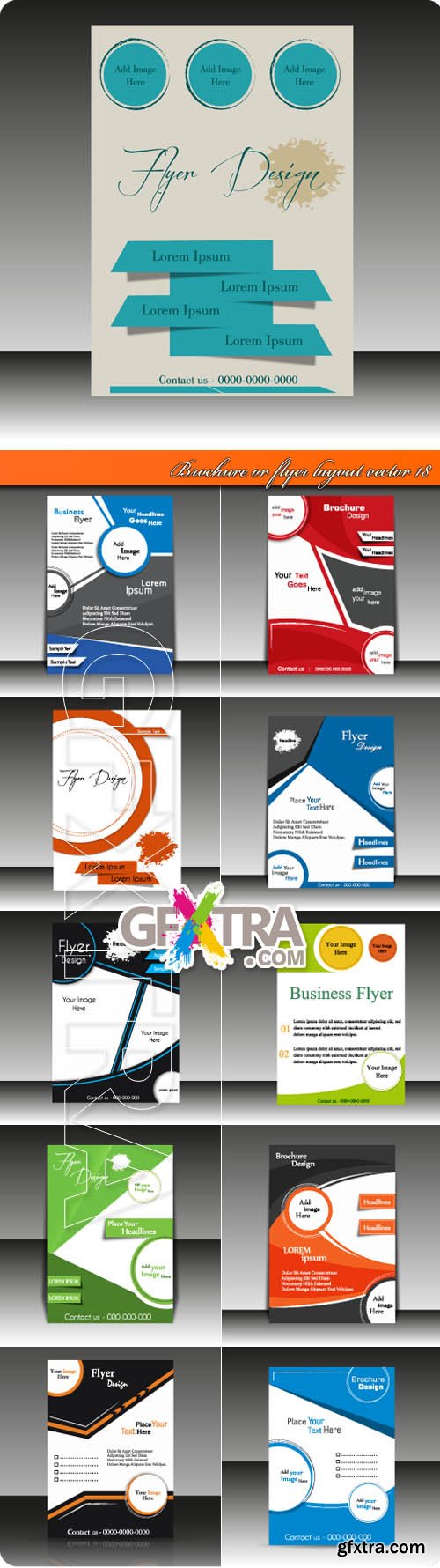 Brochure or flyer layout vector 18