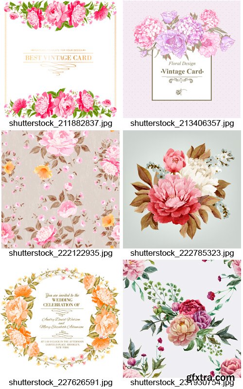 Amazing SS - Peonies Flowers, 25xEPS