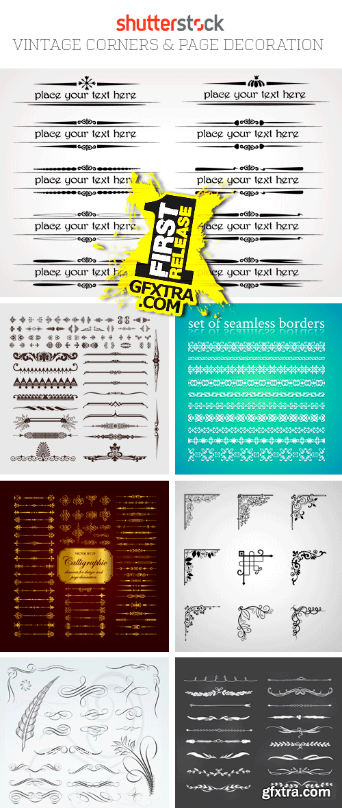 Amazing SS - Vintage Corners & Page Decoration, 25xEPS Amazing SS - Vintage Corners & Page Decoration, 25xEPS