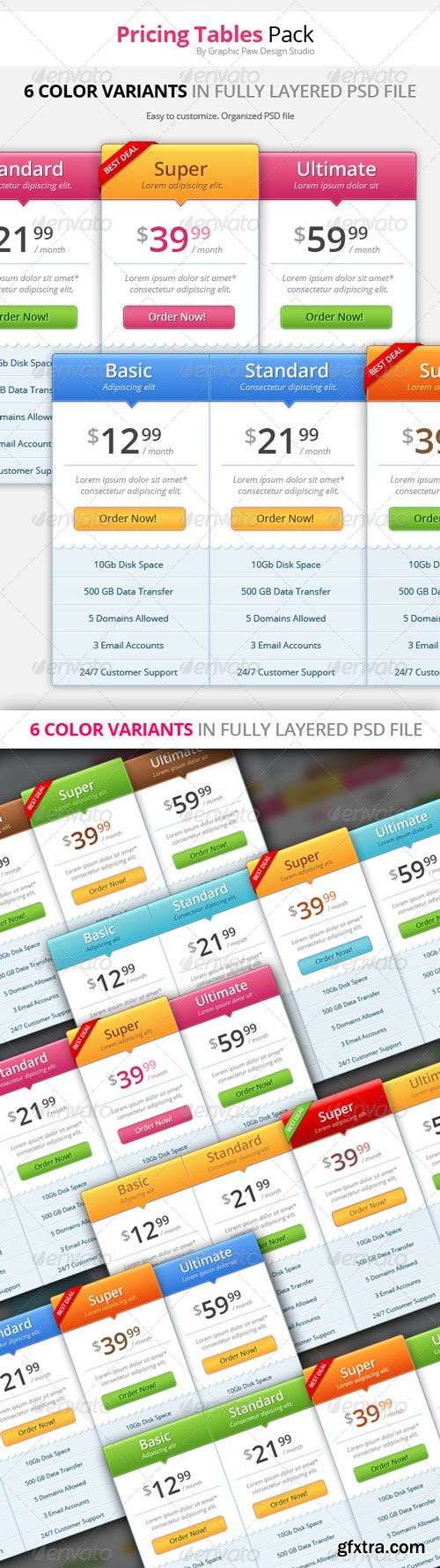 GraphicRiver - Pricing Tables Pack