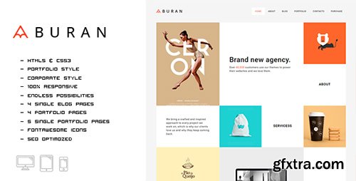 ThemeForest - Buran - Smart Portfolio and Business HTML Template - RIP