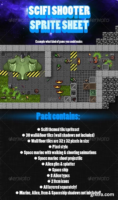 GraphicRiver - Scifi Shooter Sprite Sheet