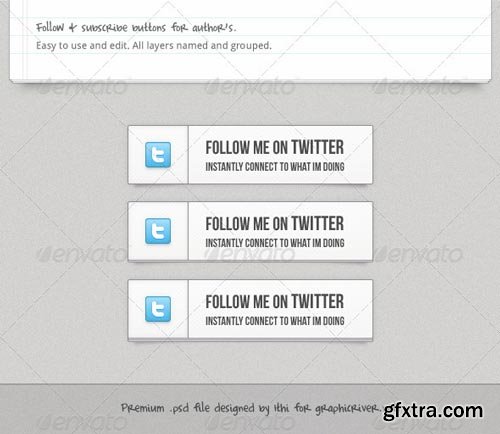 GraphicRiver - Follow & subscribe buttons for authors