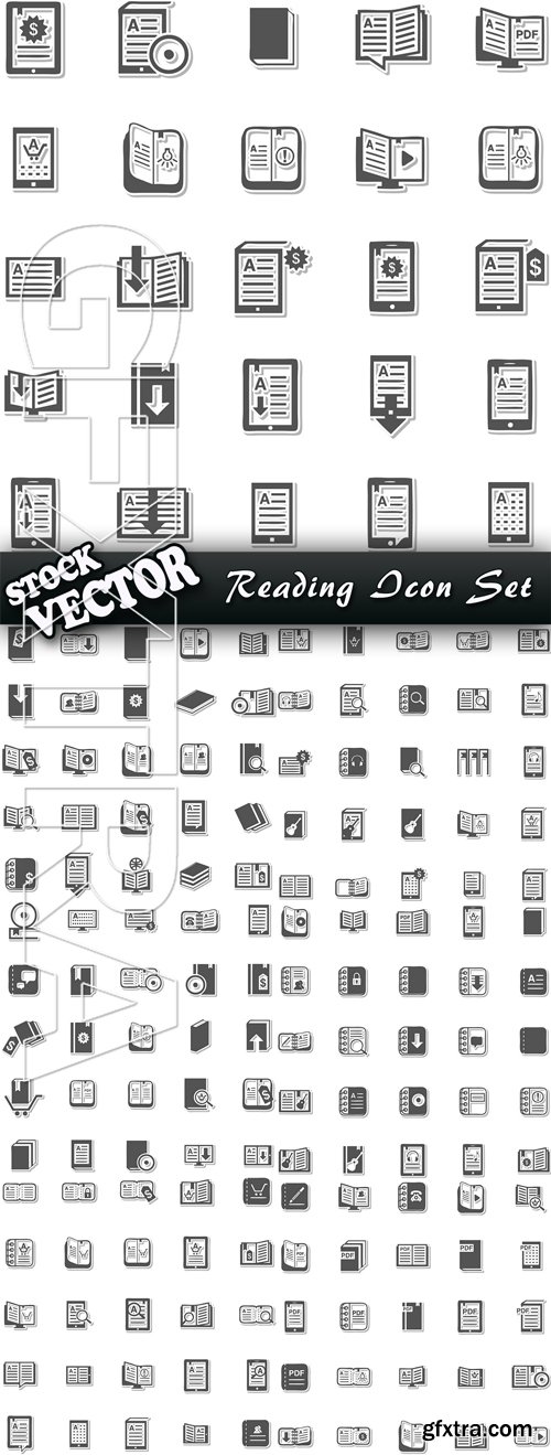 Stock Vector - Reading Icon Set