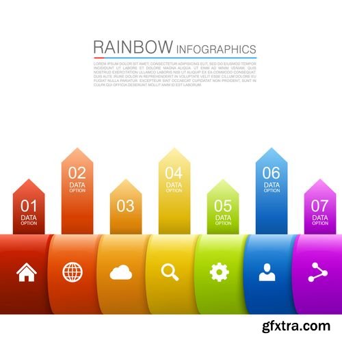 Vector - Arrows Business Rainbow