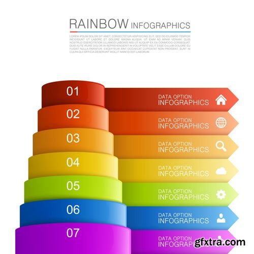 Vector - Arrows Business Rainbow