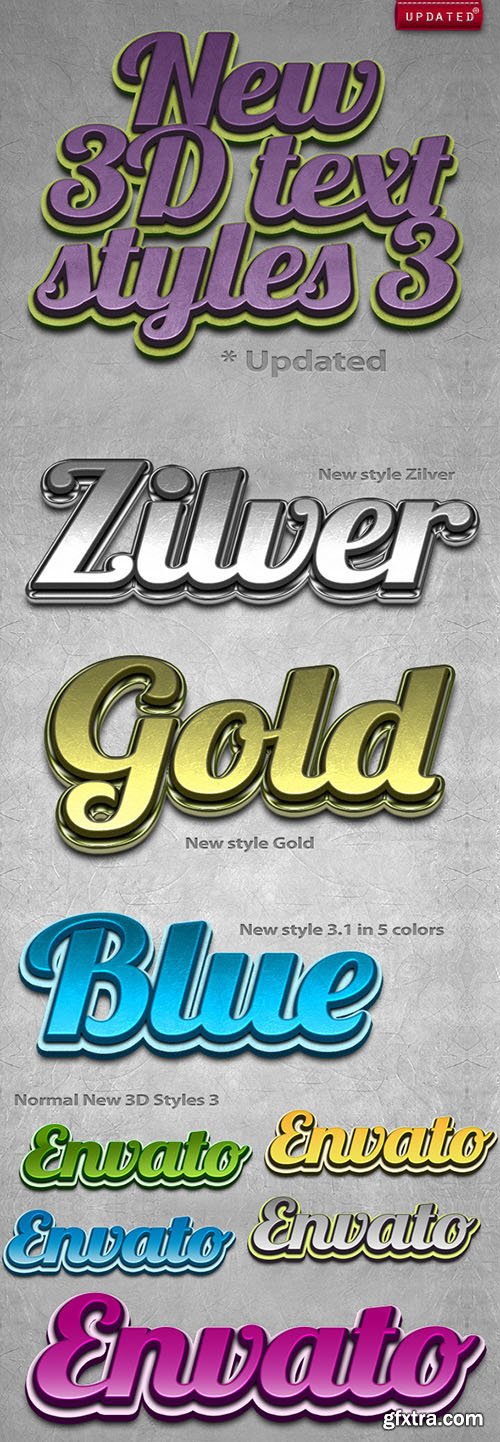 GraphicRiver New 3D Text Styles #3 155387