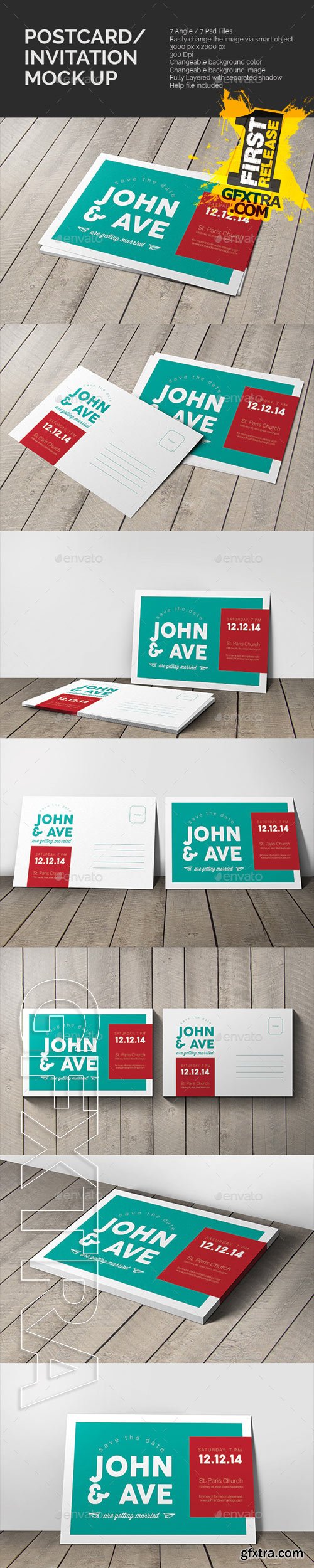 GraphicRiver - Postcard & Invitation Mock-up 10448763