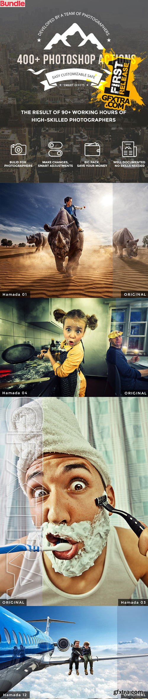 GraphicRiver - 400+ Photoshop Actions Bundle 10377821