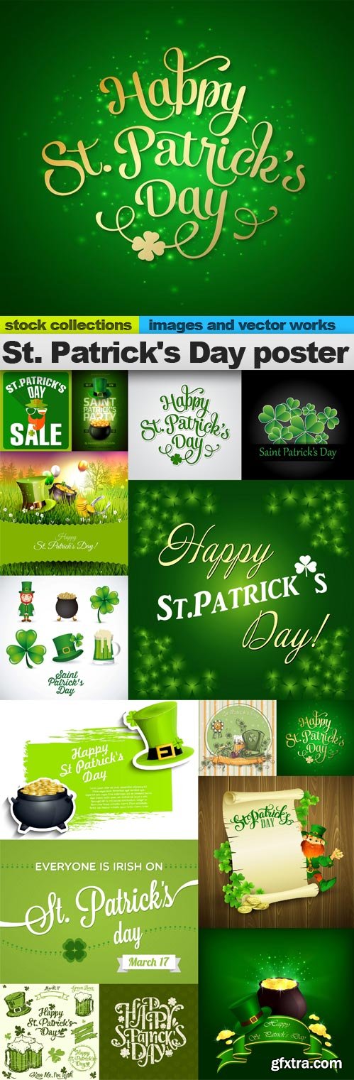 St. Patrick's Day poster, 15 x EPS