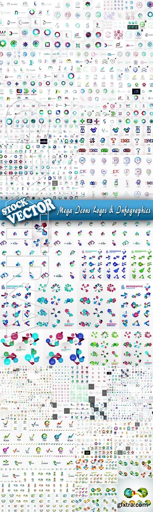 Stock Vector - Mega Icons Logos & Infographics