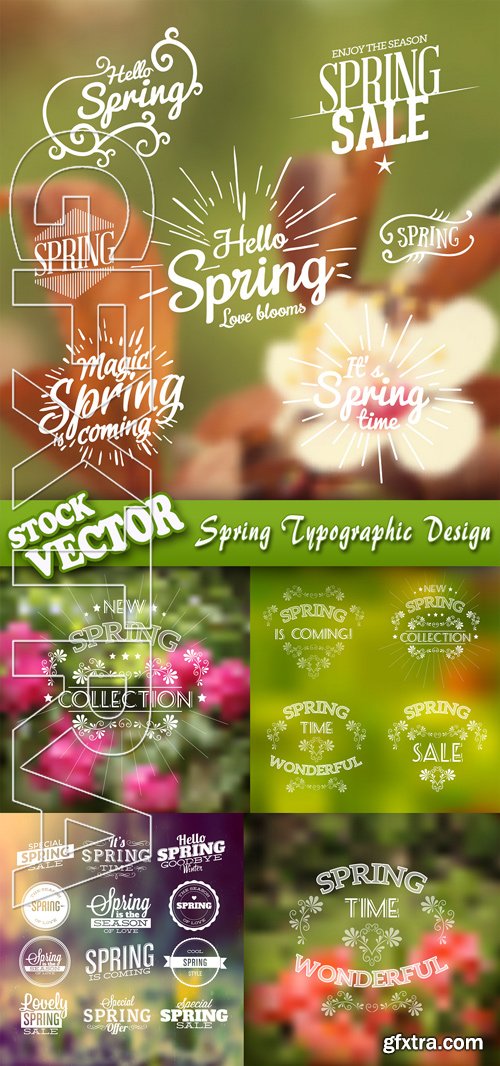 Stock Vector - Spring Typographic Design