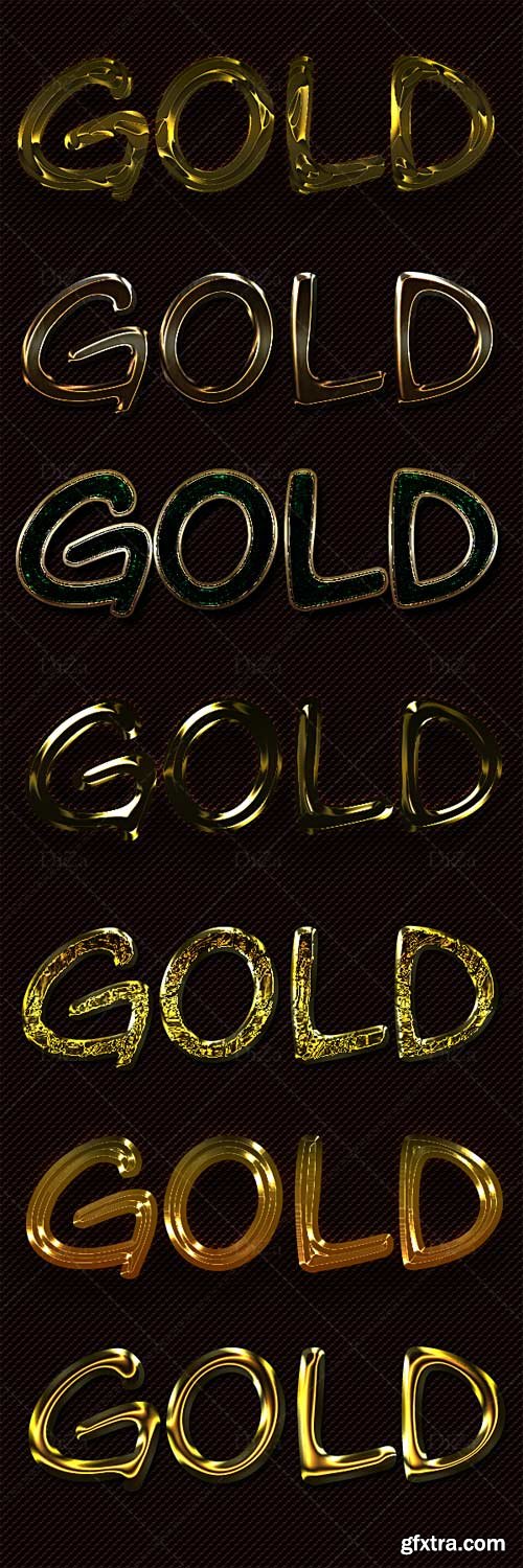 Text styles Mix - 69 (gold)