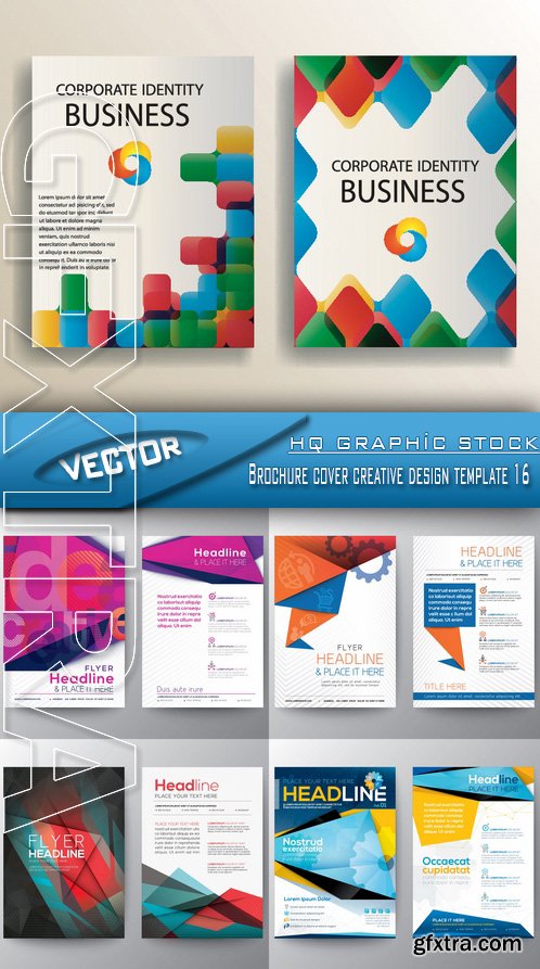 Stock Vector - Brochure cover creative design template 16