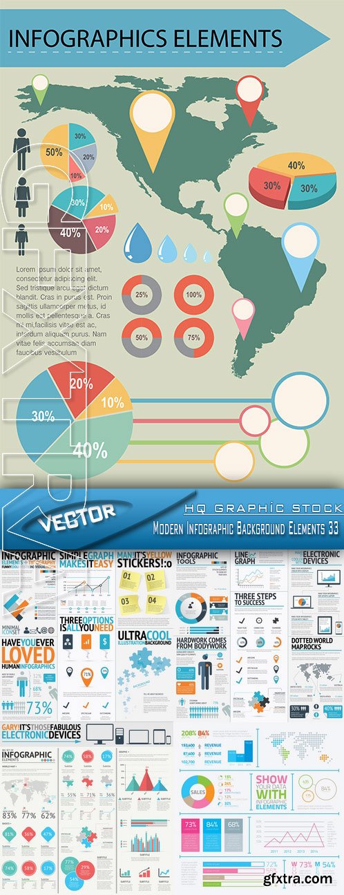 Stock Vector - Modern Infographic Background Elements 33