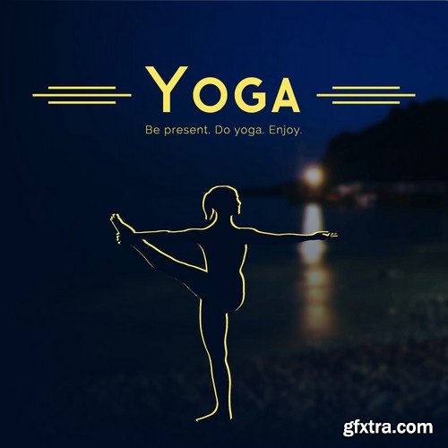 Stock Vectors - Yoga, 25xEPS