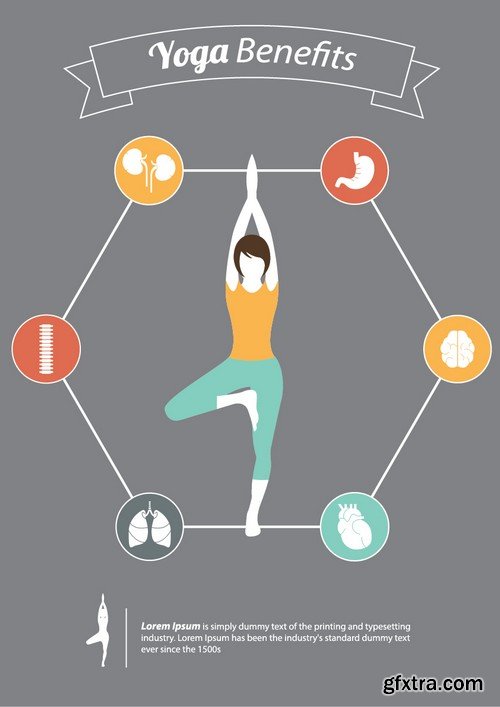 Stock Vectors - Yoga, 25xEPS