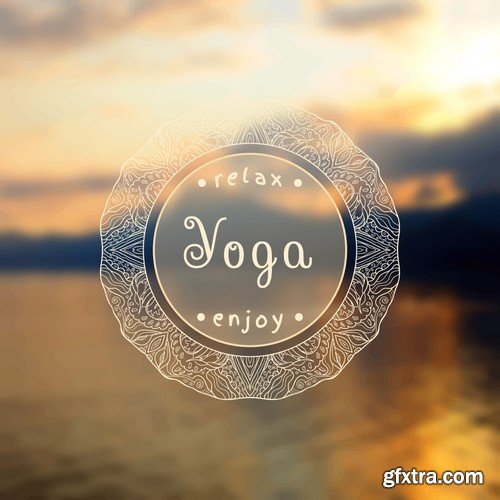 Stock Vectors - Yoga, 25xEPS