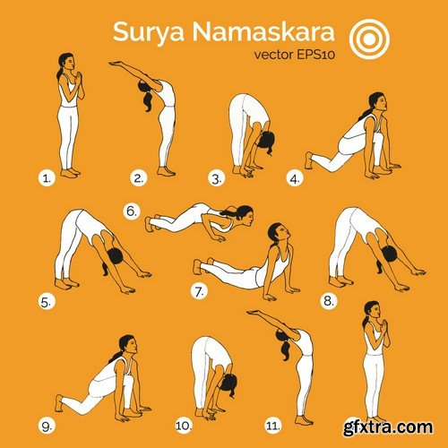 Stock Vectors - Yoga, 25xEPS