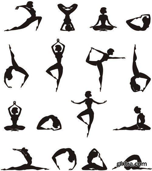 Stock Vectors - Yoga, 25xEPS