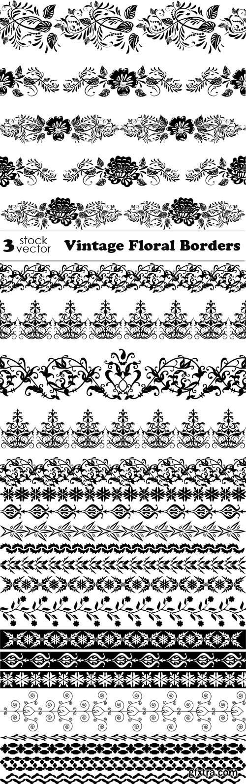 Vectors - Vintage Floral Borders