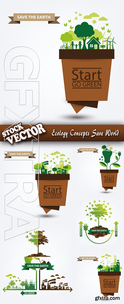 Stock Vector - Ecology Concepts Save World