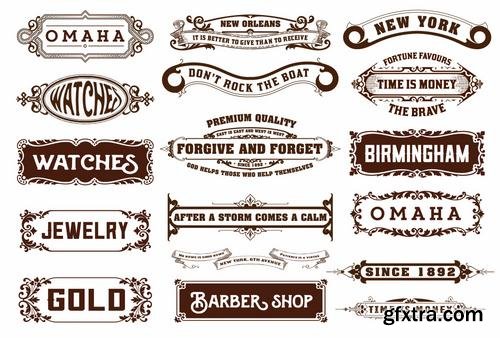 Stock Vector - Retro Vintage Logos Objects Labels Badges