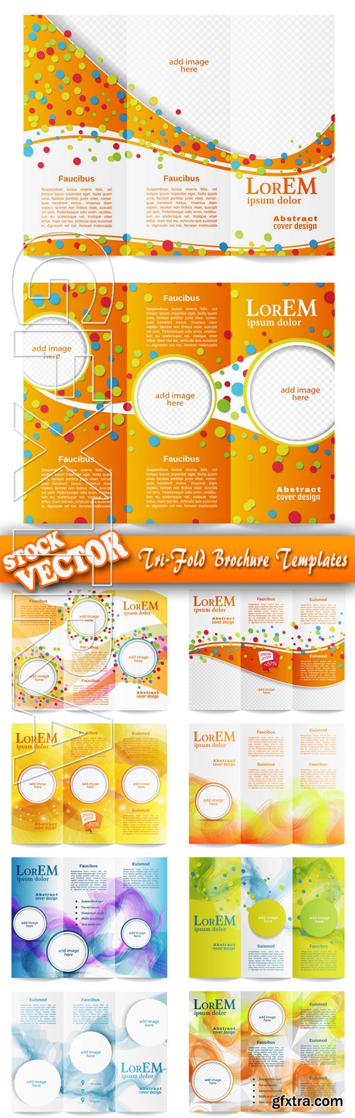 Stock Vector - Tri-Fold Brochure Templates