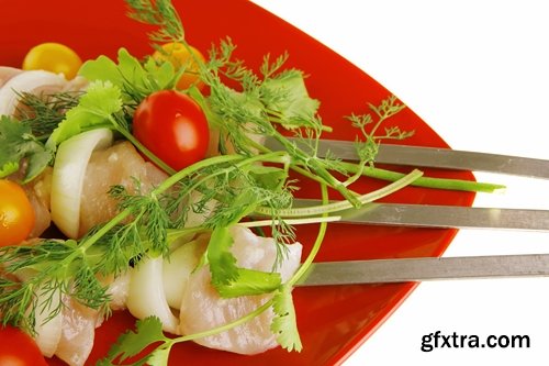 Collection of various types of food cake salad fish soup cancer grilled meat #3-25 UHQ Jpeg