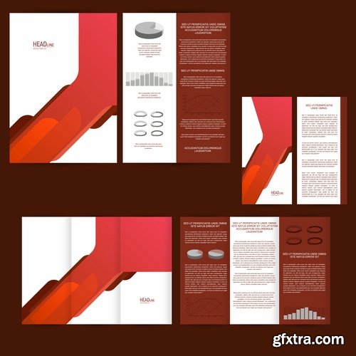 Collection of various poligraphic flyer template 25 Eps