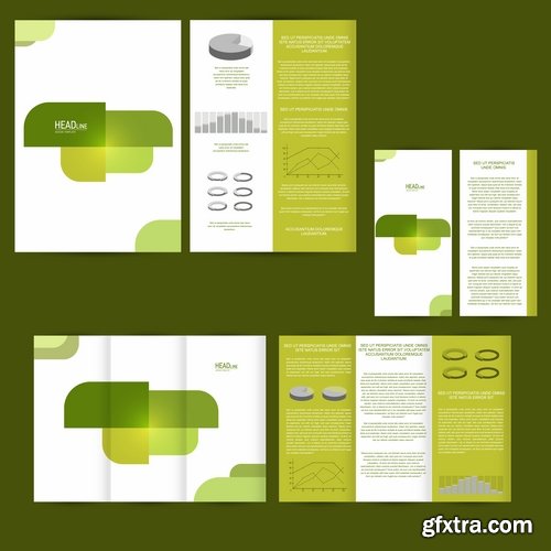 Collection of various poligraphic flyer template 25 Eps