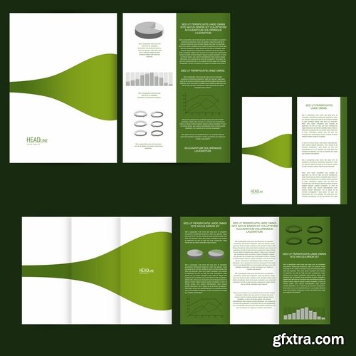 Collection of various poligraphic flyer template 25 Eps