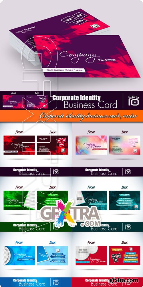 Corporate identity business card vector