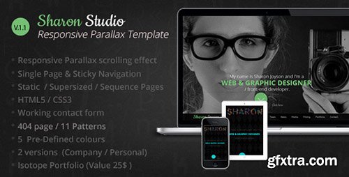 ThemeForest - Sharon Studio v1.1 - Responsive Parallax Scrolling - FULL