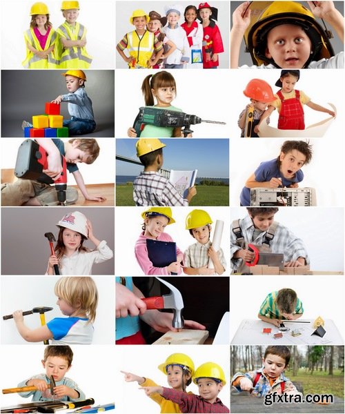 Collection of various builders children and children of different professions 25 HQ Jpeg