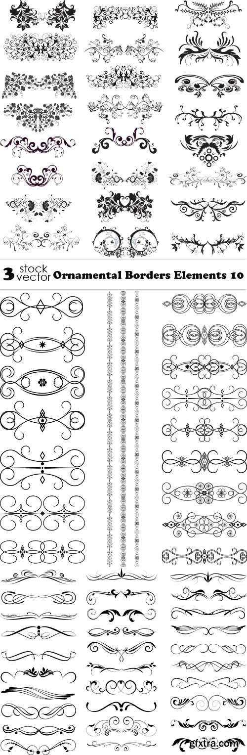 Vectors - Ornamental Borders Elements 10