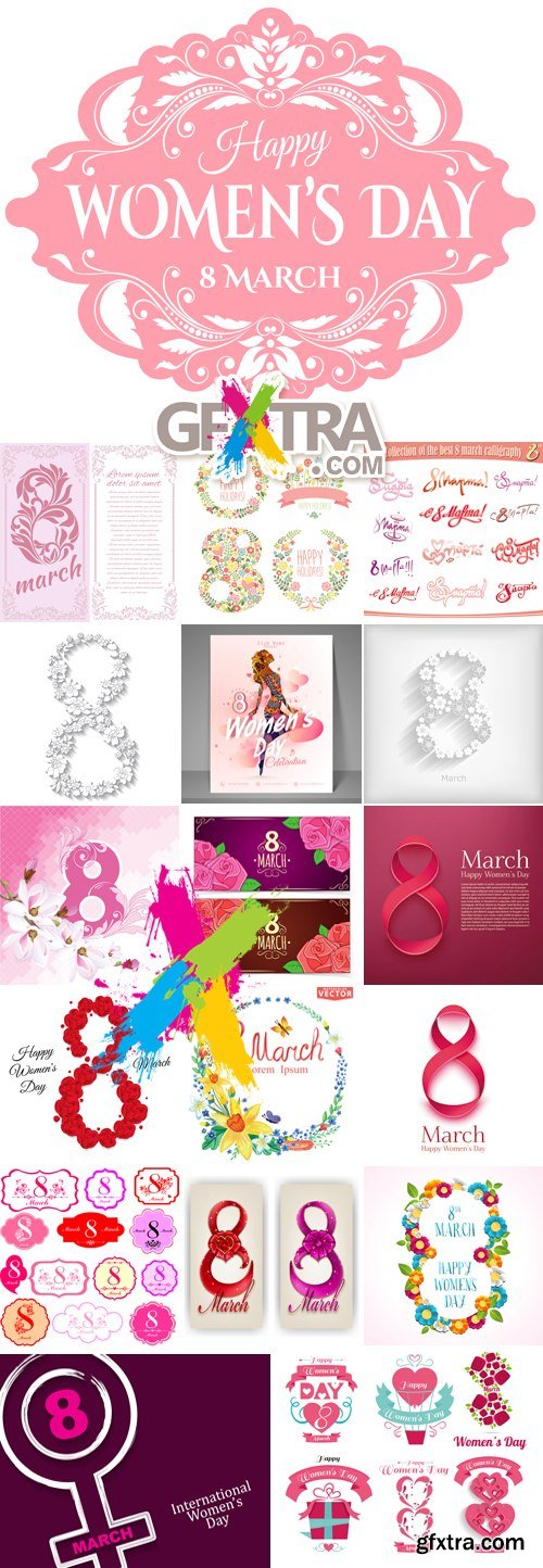 8 March International Women's Day Vector