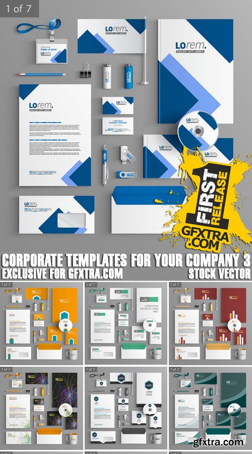 Stock Vectors - Corporate Templates For your Company 3, 25xEPS