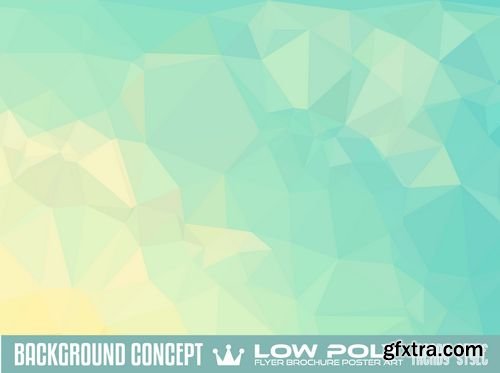 Vector - Low Poly Trangular Trendy Art Backgrouns