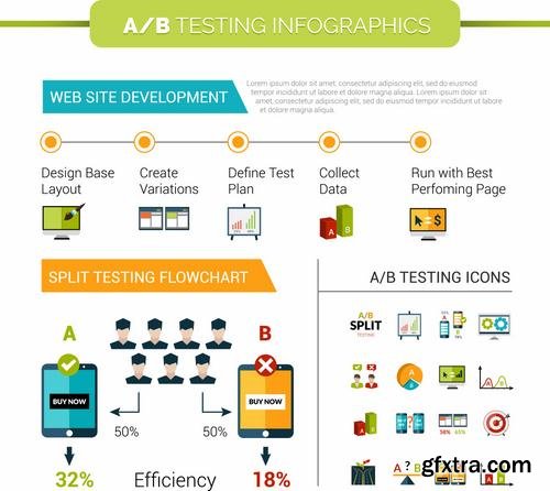 Stock Vector - 10 Different Infographics Set