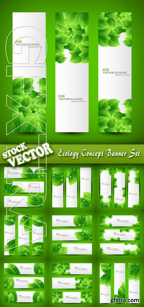 Stock Vector - Ecology Concept Banner Set